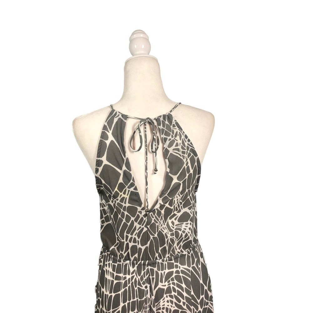 Lulu's‎ Dress Womens S Marble Mood Print Halter Sleeveless Tie Maxi Gown Boho - Picture 9 of 14
